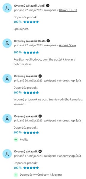 Recenzie a skúsenosti s odvápňovačom kávovaru DeLonghi EcoDecalk DLSC500