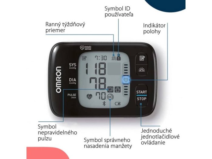 Omron RS7 Intelli IT parametre